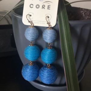 NWT CORE Dangle Earrings Blue Gradient